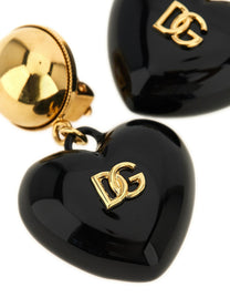 Dolce &amp; Gabbana DG Heart Earrings Black