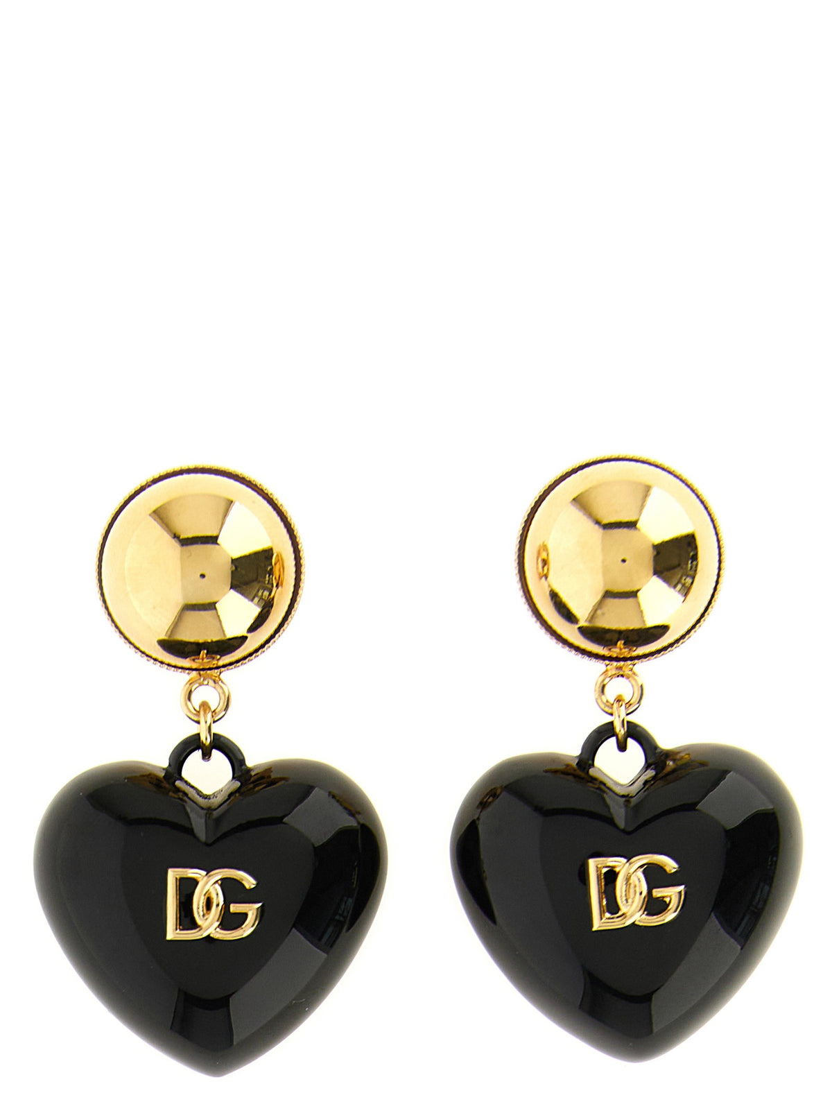 Dolce &amp; Gabbana DG Heart Earrings Black