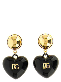 Dolce &amp; Gabbana DG Heart Earrings Black