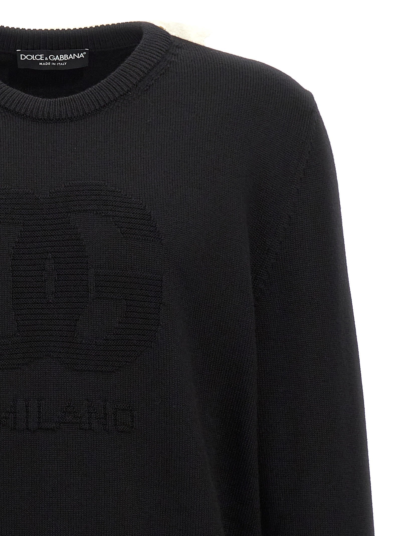 Dolce &amp; Gabbana DG Intarsia Sweater Black