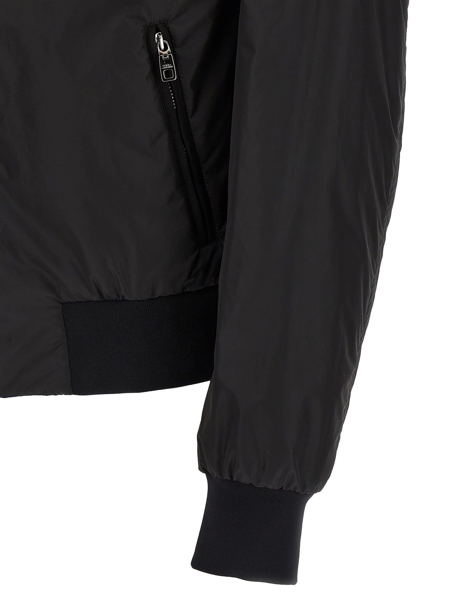Dolce &amp; Gabbana DG Patch Bomber Jacket Black