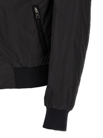 Dolce &amp; Gabbana DG Patch Bomber Jacket Black