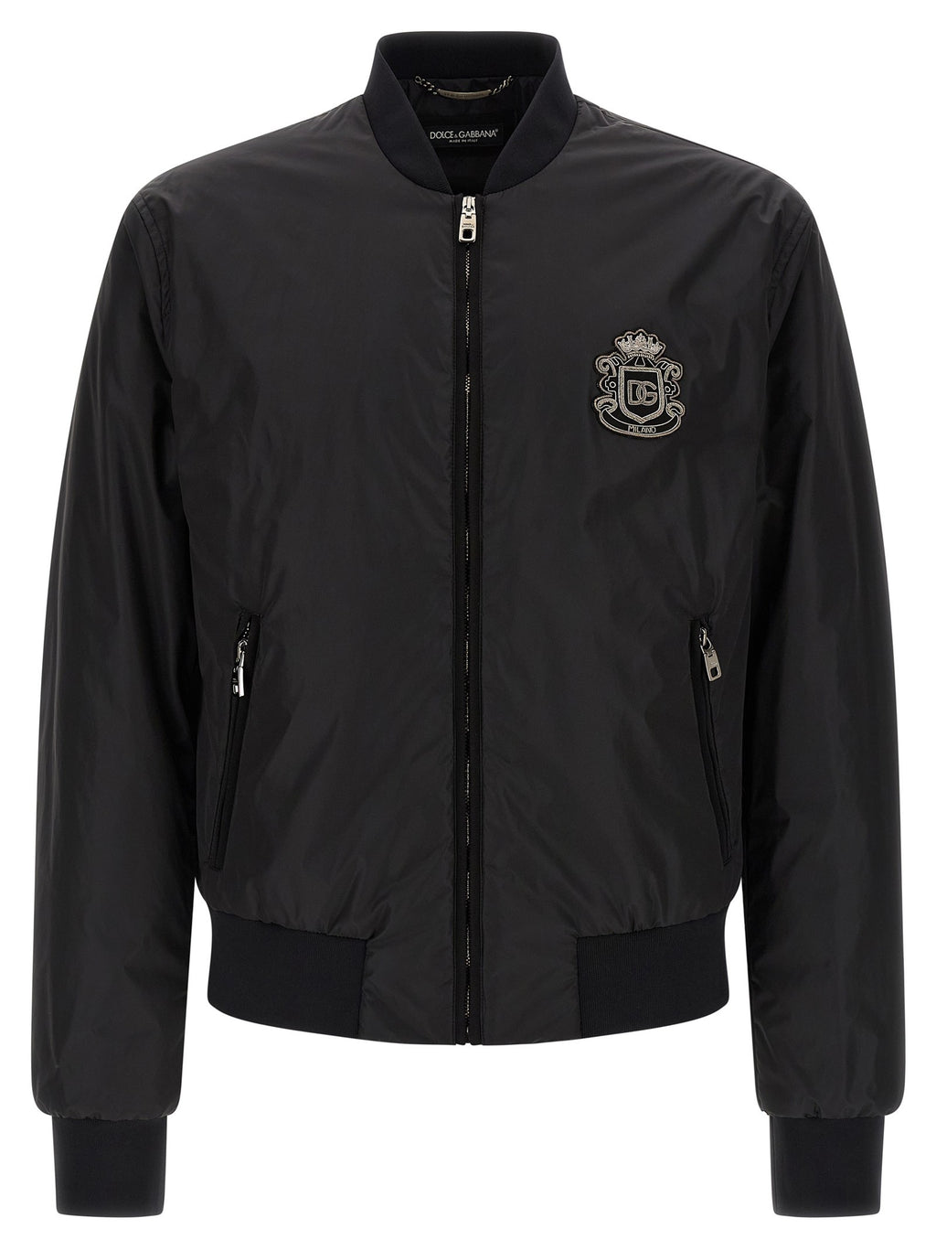 Dolce &amp; Gabbana DG Patch Bomber Jacket Black