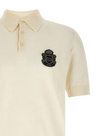 Dolce &amp; Gabbana DG Patch Polo Shirt White