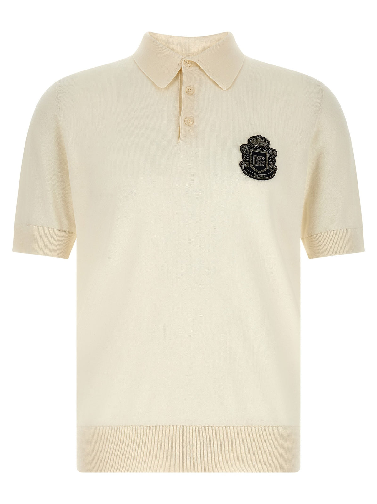 Dolce &amp; Gabbana DG Patch Polo Shirt White