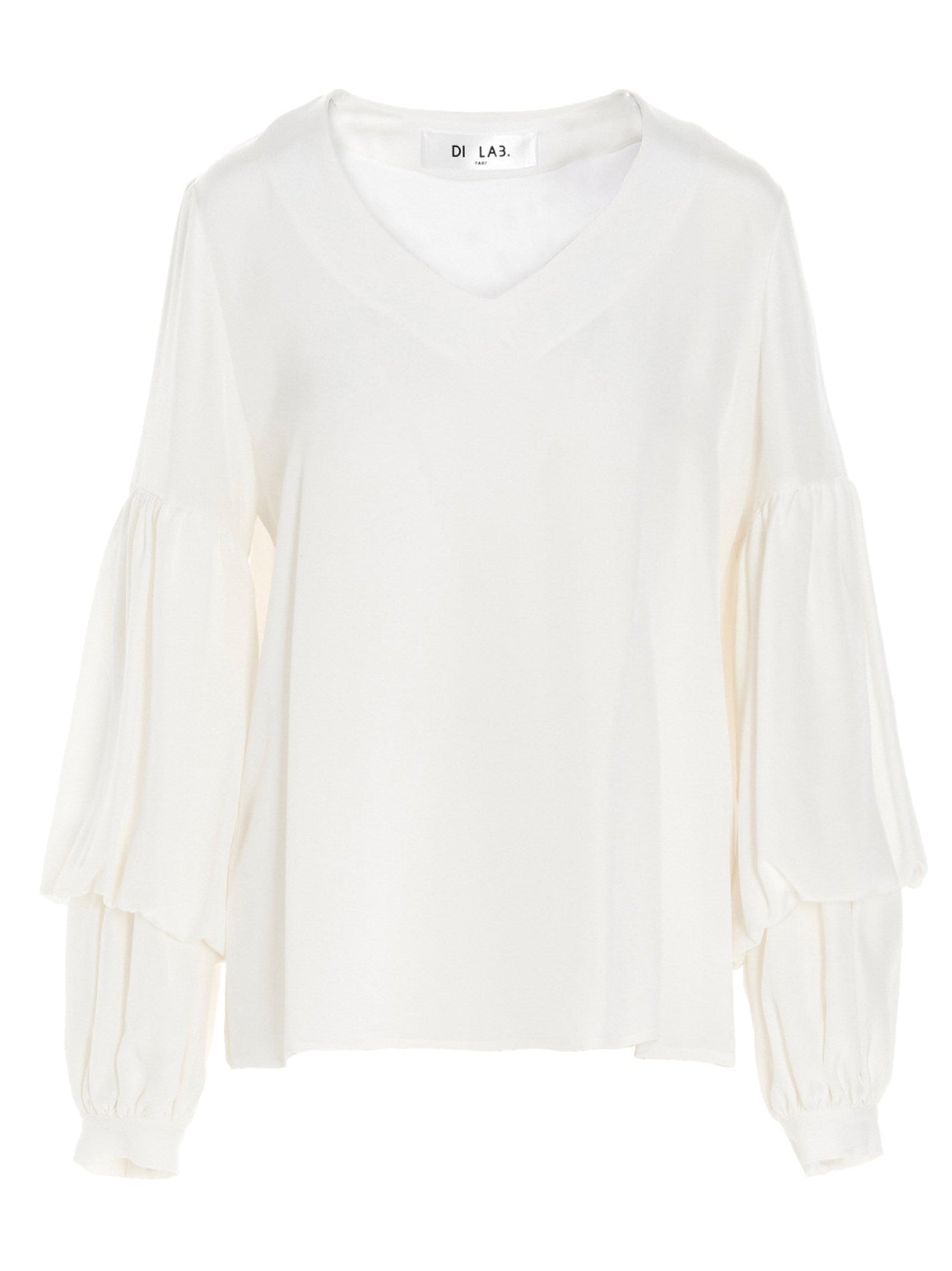 DI.LA3 PARI’ - DI.LA3 PARI’ - Puff-sleeve silk shirt - Women’s Tops