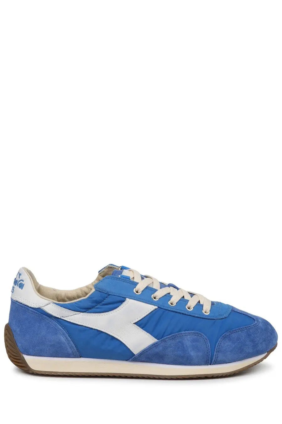 Diadora men’s sneaker equipe vela blue in blue suede and canvas with white accents for casual wear