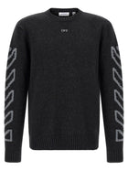 Off-White Diag Arrow Fuzzy Sweater Grey