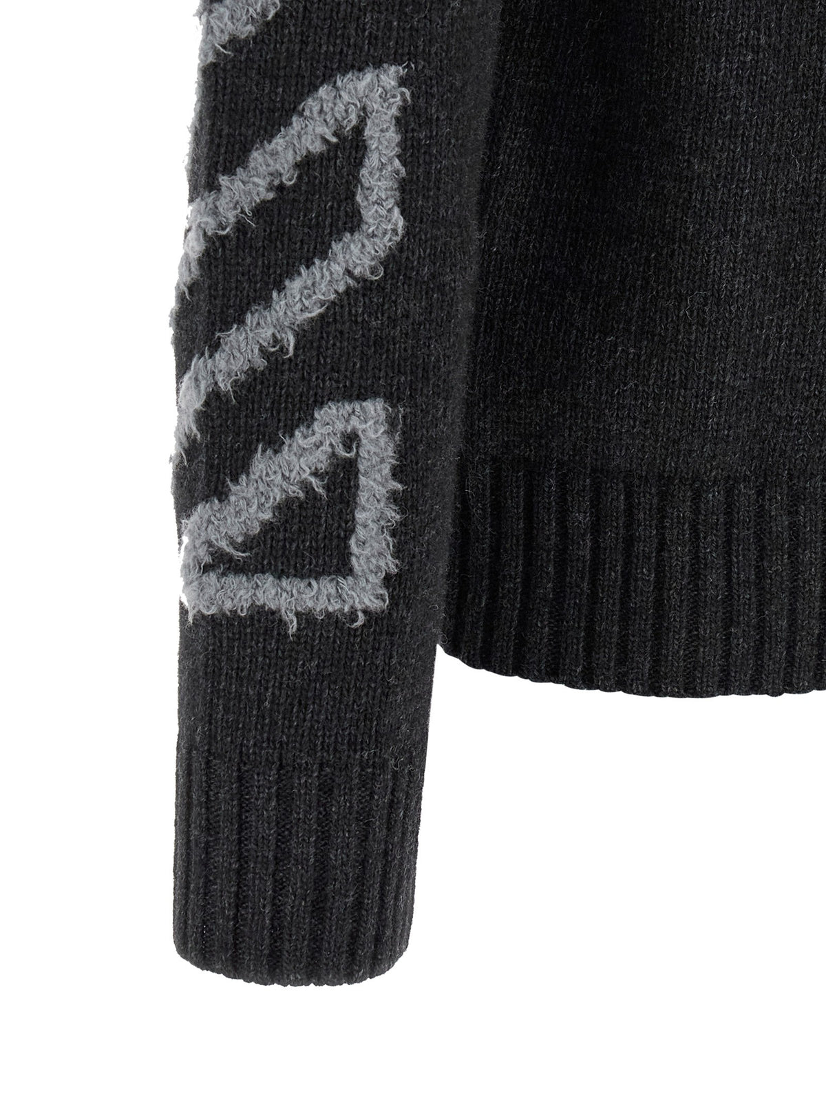 Off-White Diag Arrow Fuzzy Sweater Grey, view 4