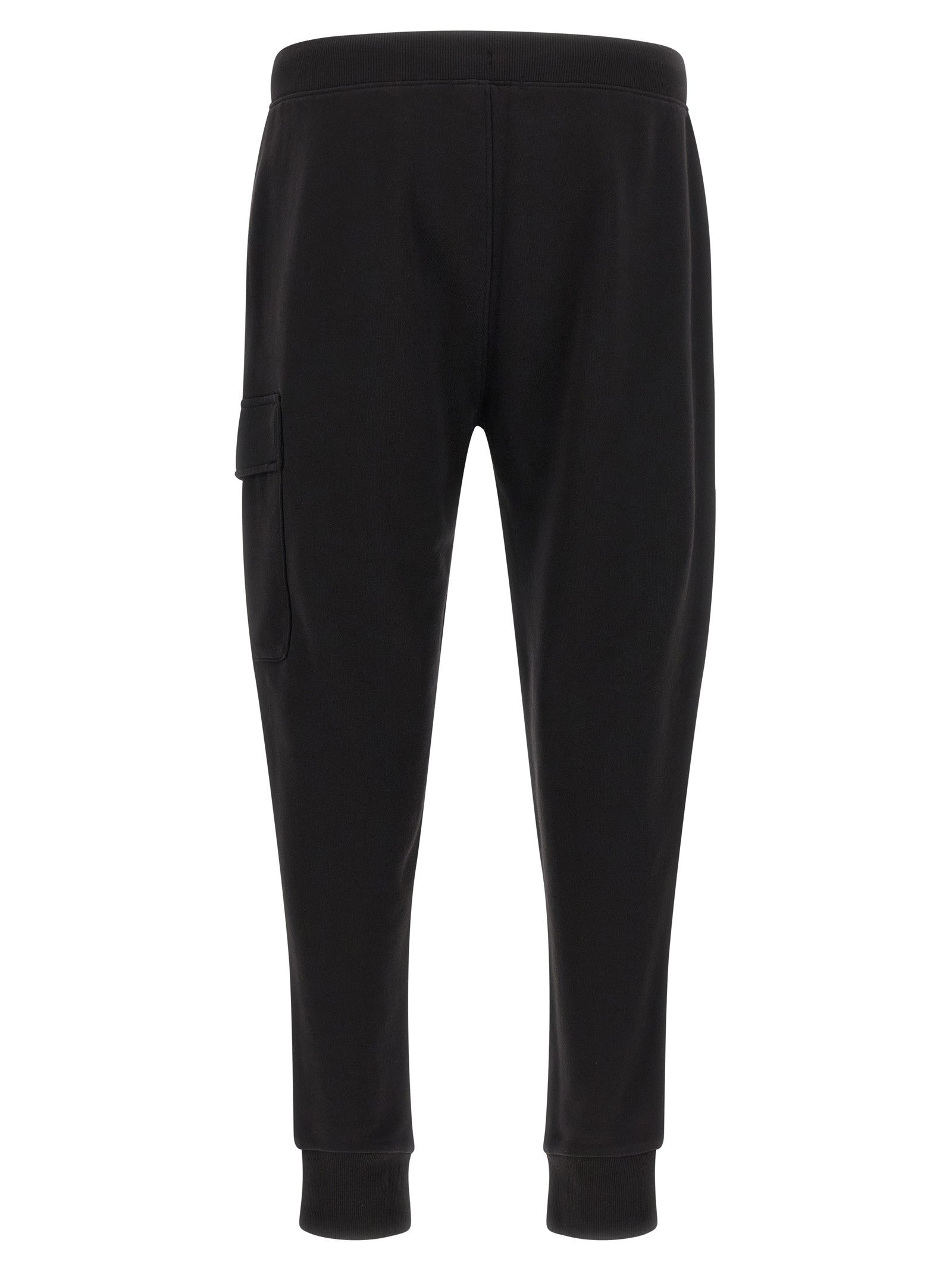 C.P. Company Diagonal Raised Fleece Pants Black