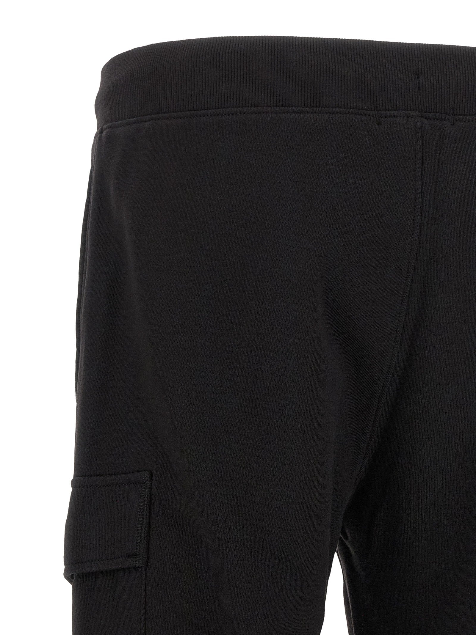 C.P. Company Diagonal Raised Fleece Pants Black