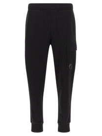 C.P. Company Diagonal Raised Fleece Pants Black
