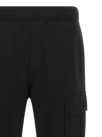 C.P. Company Diagonal Raised Fleece Pants Black