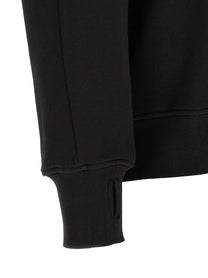 C.P. Company Diagonal Raised Fleece Sweatshirt and Lens Detail Black