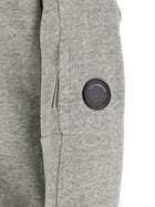 C.P. Company Diagonal Raised Fleece Sweatshirt and Lens Detail Grey, view 5