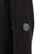 C.P. Company Diagonal Raised Fleece Sweatshirt and Lens Detail Black, view 5