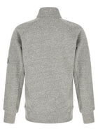 C.P. Company Diagonal Raised Fleece Sweatshirt and Lens Detail Grey, view 2