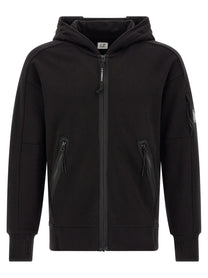 C.P. Company Diagonal Raised Fleece Sweatshirt Black