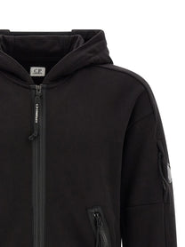 C.P. Company Diagonal Raised Fleece Sweatshirt Black