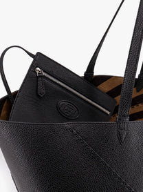 Fendi Men's Diagonal Selleria Large Leather Shopping Bag