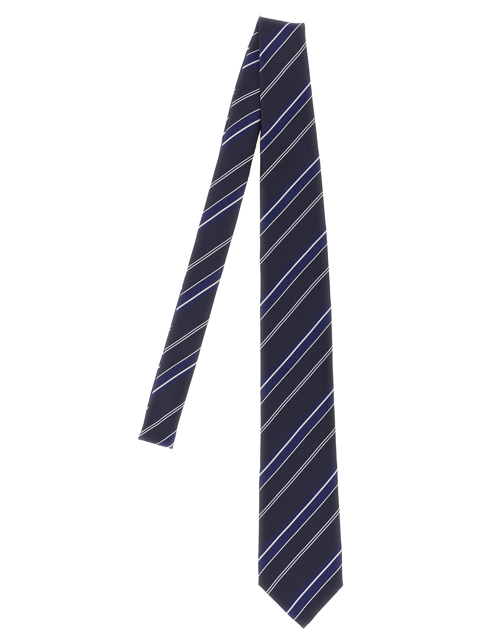 Tom Ford Diagonal Striped Tie Blue