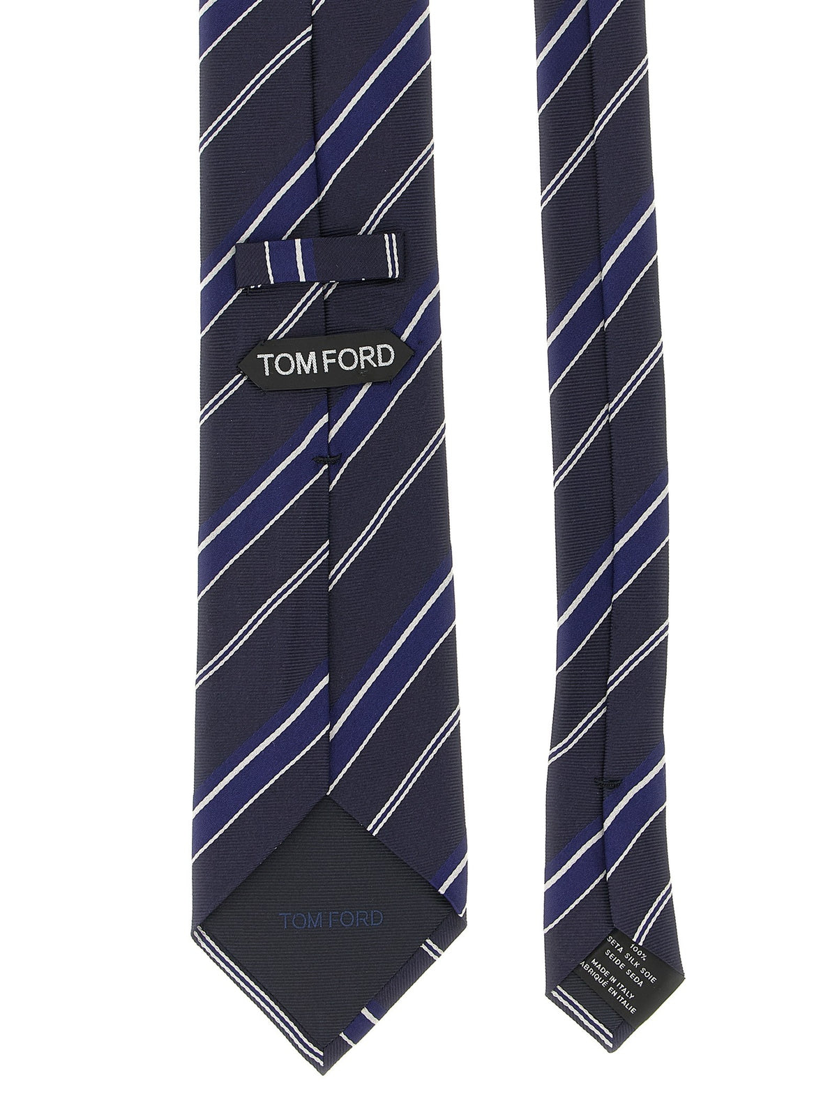 Tom Ford Diagonal Striped Tie Blue