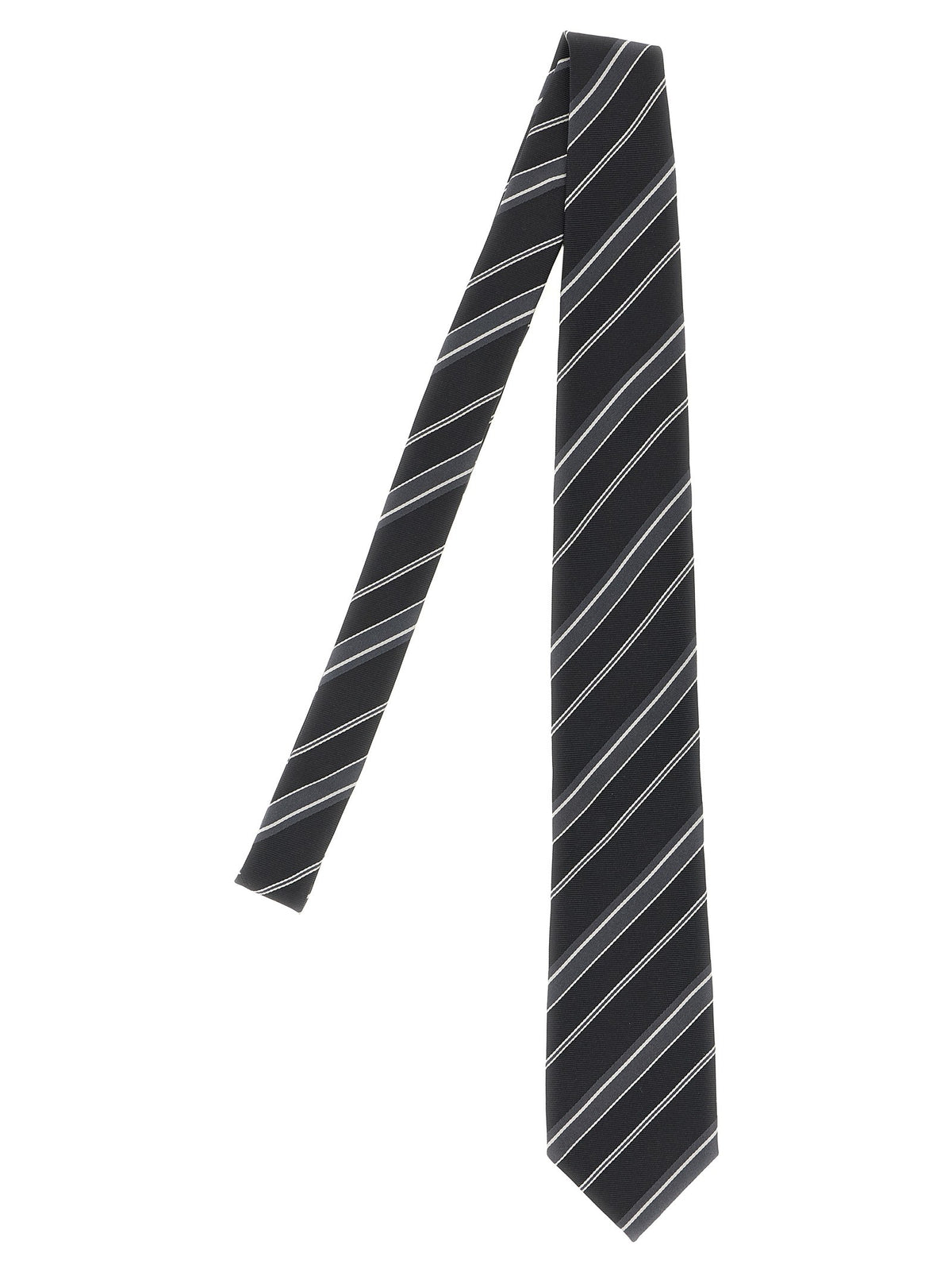 Tom Ford Diagonal Striped Tie Black