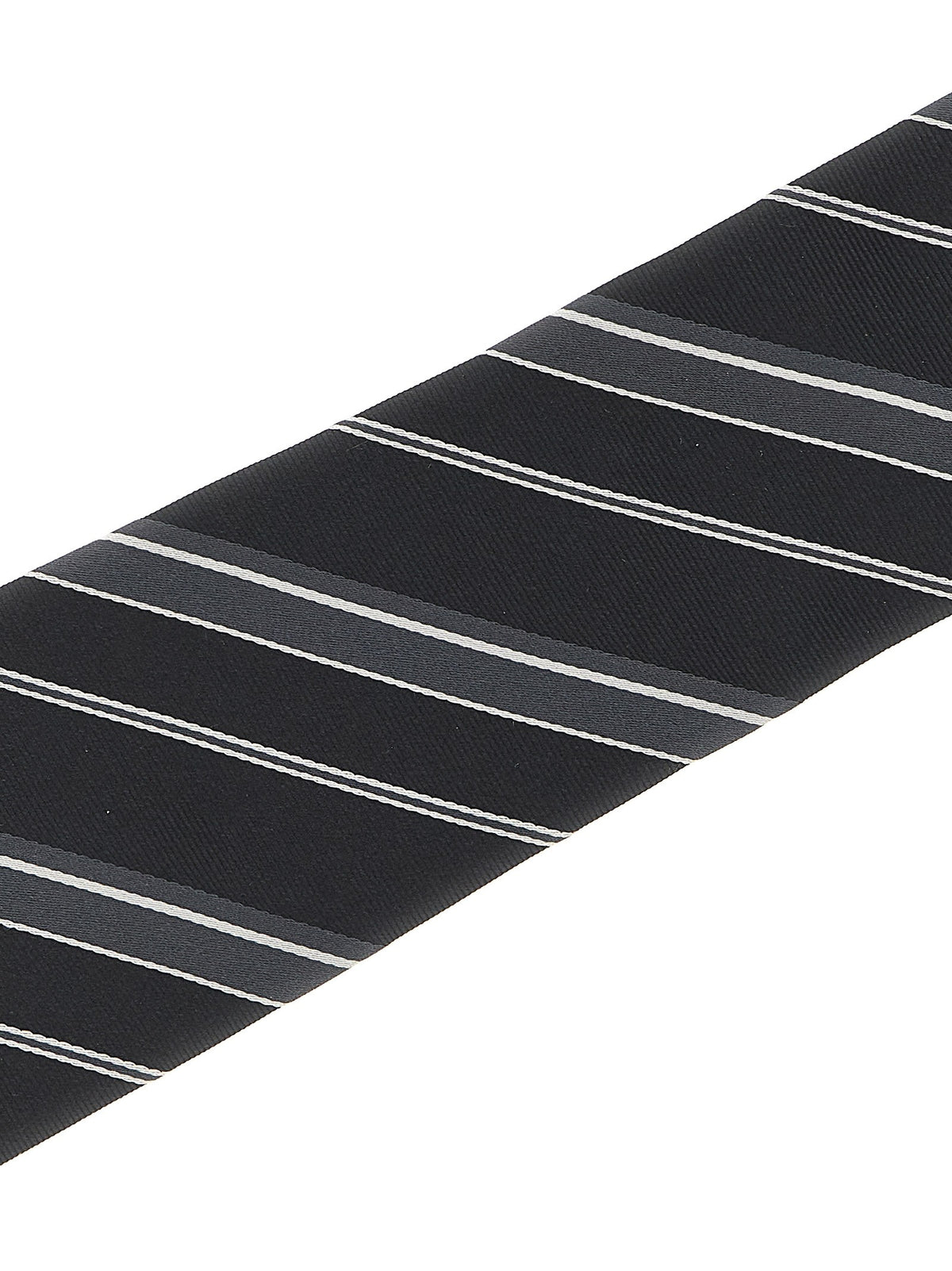 Tom Ford Diagonal Striped Tie Black, view 3