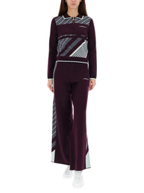 Casablanca Women's Diagonal Tennis Pants Purple