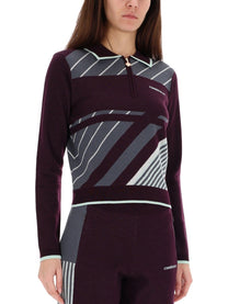 Casablanca Women's Diagonal Tennis Polo Shirt Purple