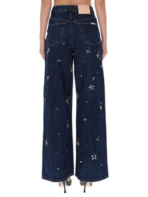 self-portrait Women's Diamanté Jeans Blue self-portrait