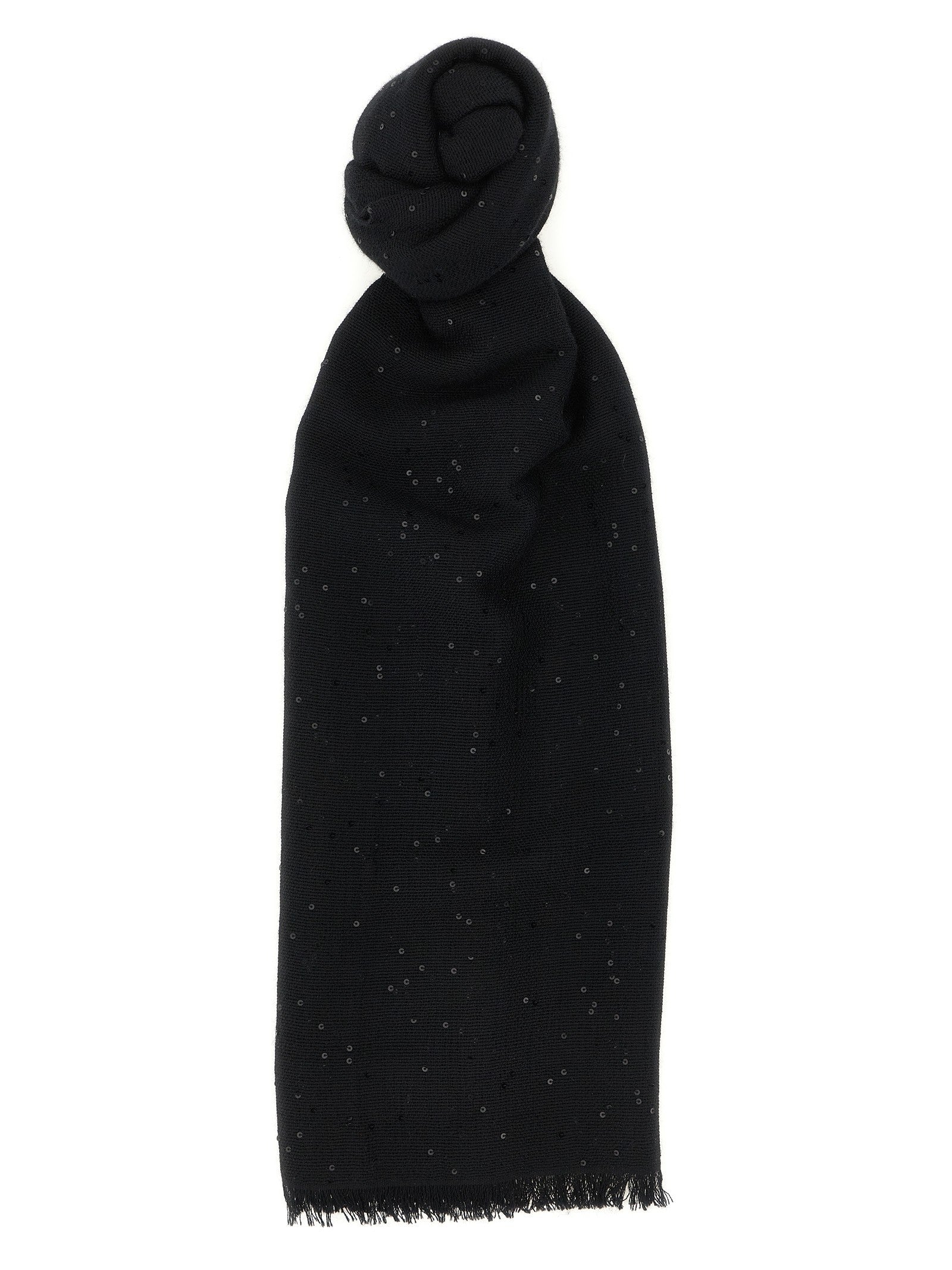 Brunello Cucinelli Women's Cashmere and Silk Scarf Black