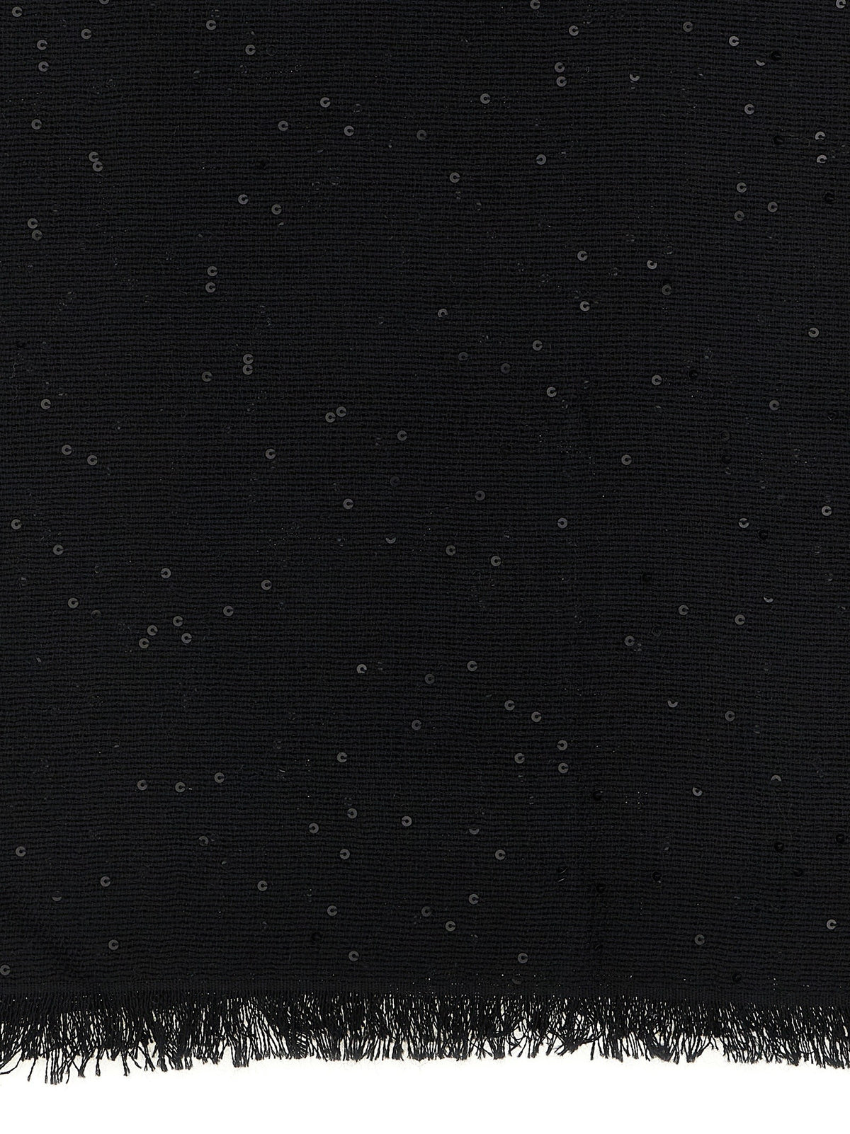 Brunello Cucinelli Women's Cashmere and Silk Scarf Black, view 3