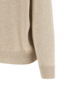 Brunello Cucinelli Diamante Sweater Beige