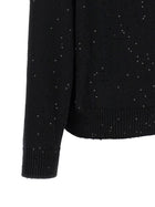 Brunello Cucinelli Diamante Sweater Black, view 4