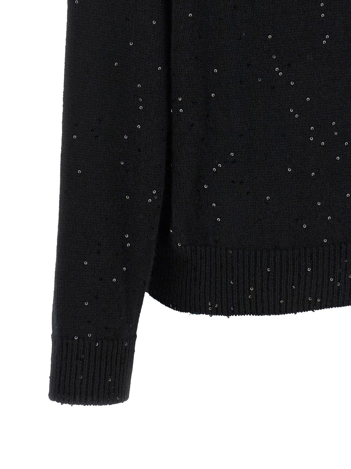 Brunello Cucinelli Diamante Sweater Black, view 4