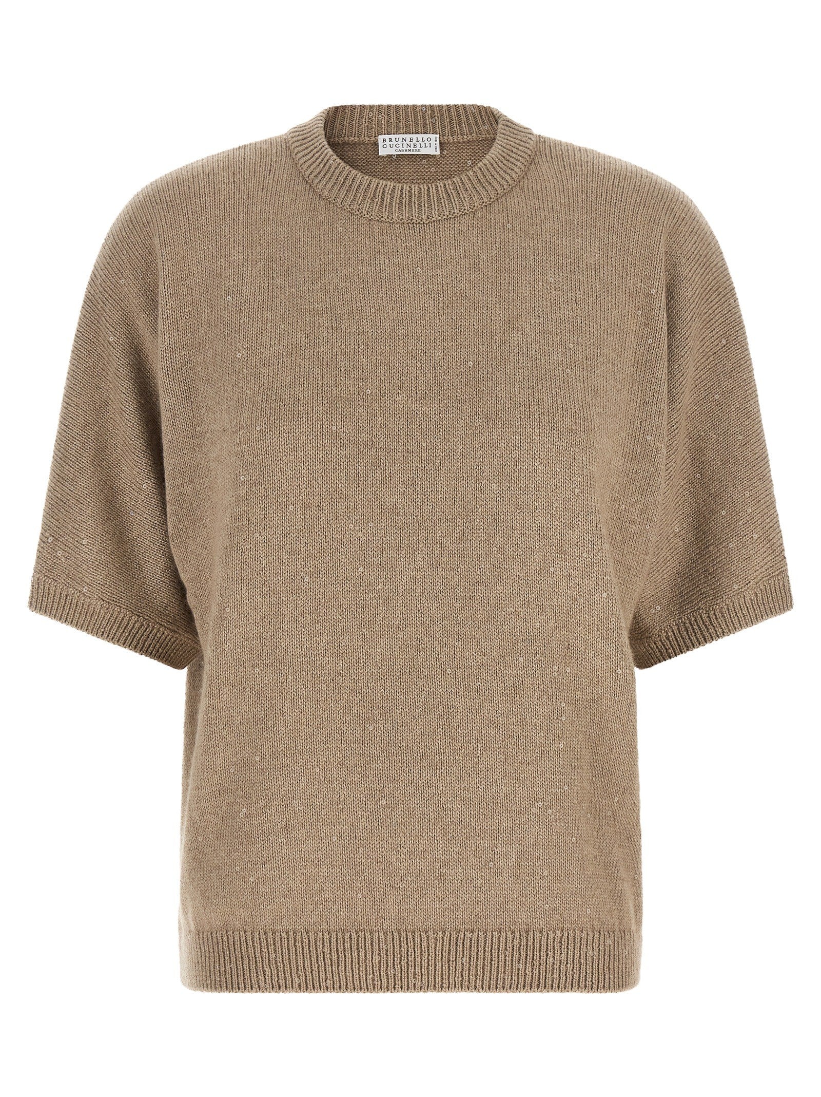 Brunello Cucinelli Diamante Sweater Beige