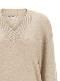 Brunello Cucinelli Diamante Sweater Beige