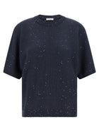 Brunello Cucinelli Diamante Sweater Blue