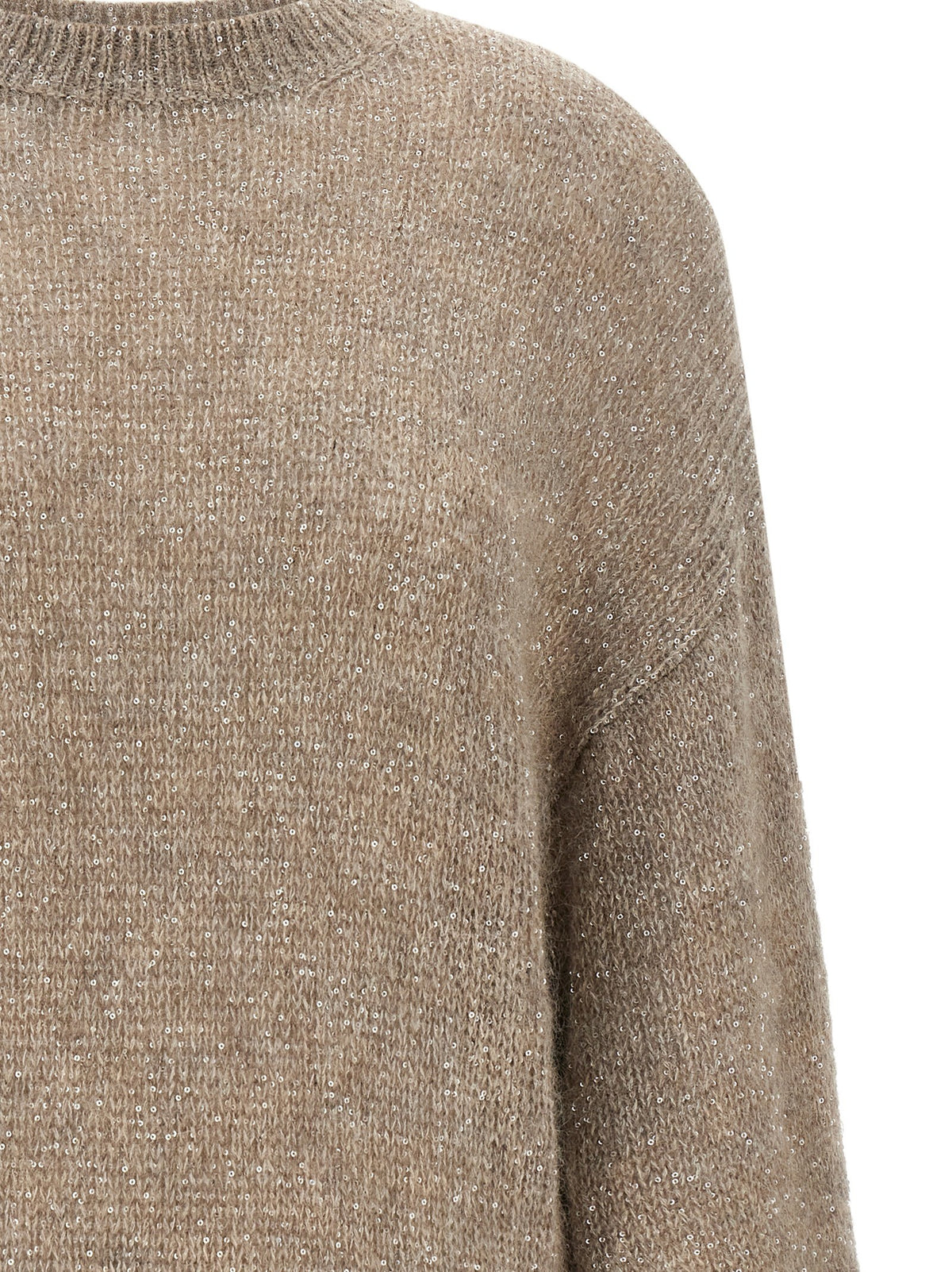Brunello Cucinelli Diamante Sweater Beige, view 3