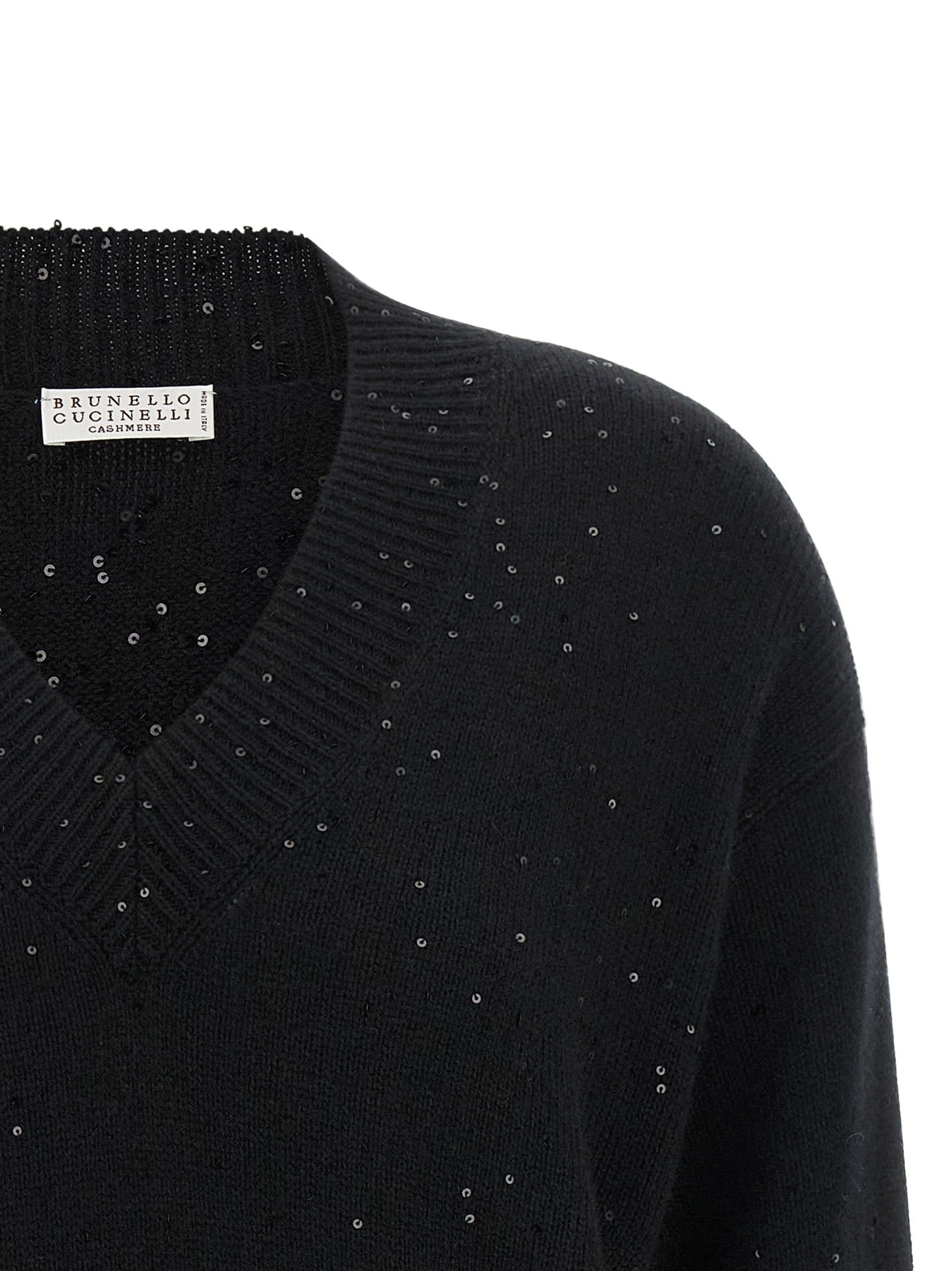 Brunello Cucinelli Diamante Sweater Black