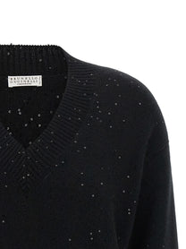 Brunello Cucinelli Diamante Sweater Black
