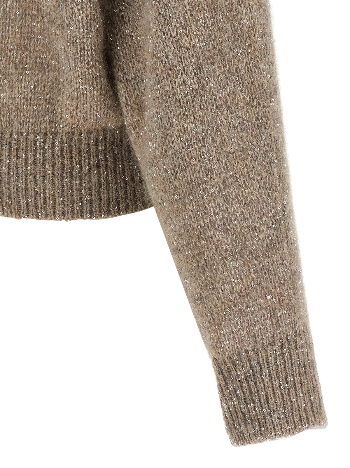 Brunello Cucinelli Diamante Sweater Beige, view 4