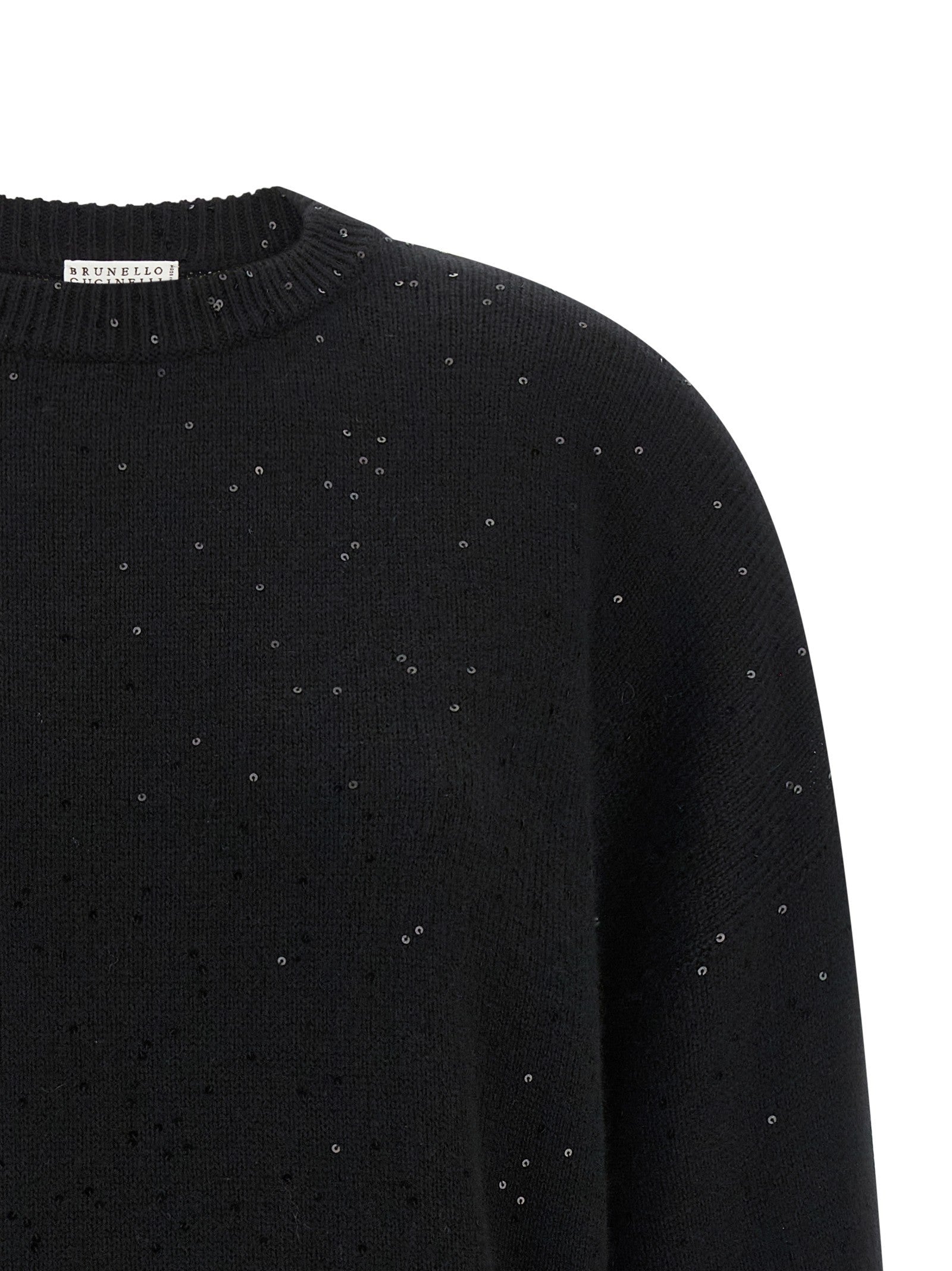 Brunello Cucinelli Diamante Sweater Black