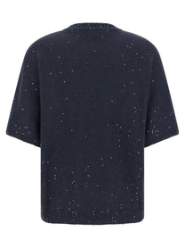Brunello Cucinelli Diamante Sweater Blue