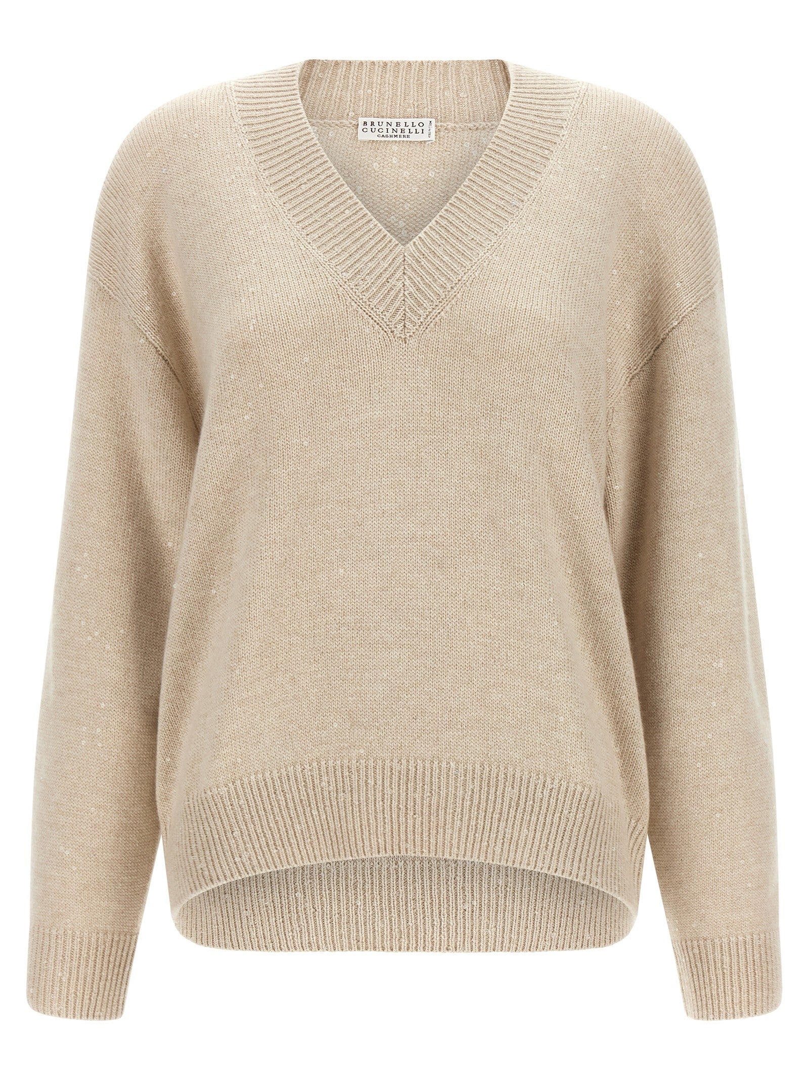 Brunello Cucinelli Diamante Sweater Beige