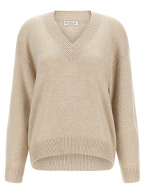 Brunello Cucinelli Diamante Sweater Beige