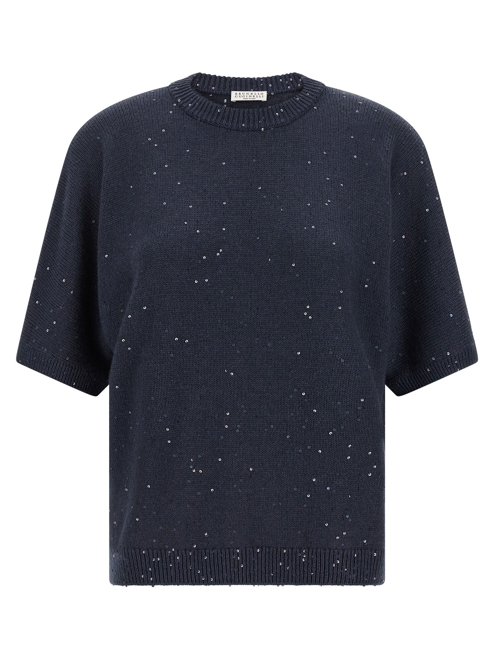 Brunello Cucinelli Diamante Sweater Blue