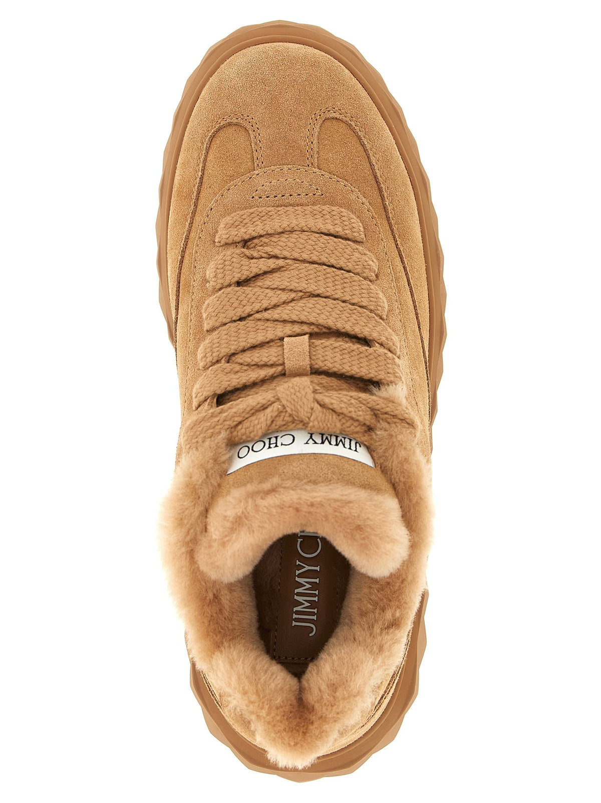 Jimmy Choo Diamond Maxi Retro Sneakers Beige, view 4