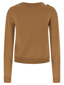 Ganni Diamond Shaped Cardigan Beige